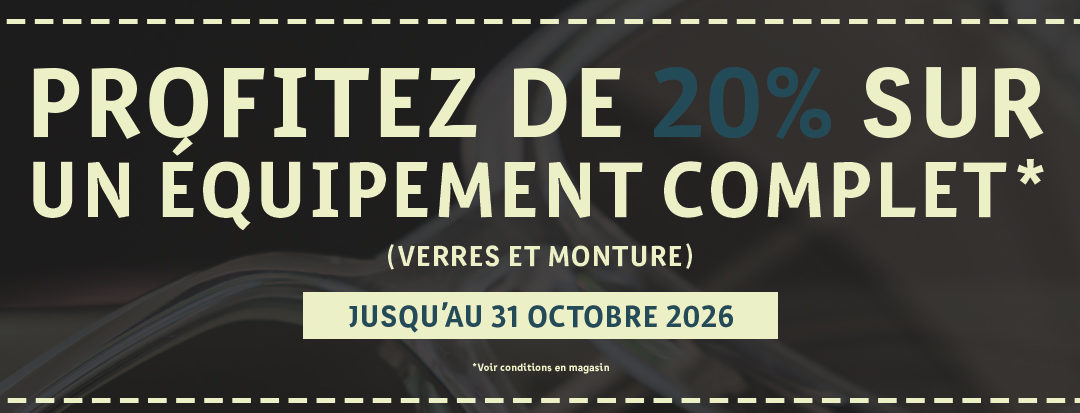 -20% sur votre équipement complet jusqu&rsquo;à fin octobre